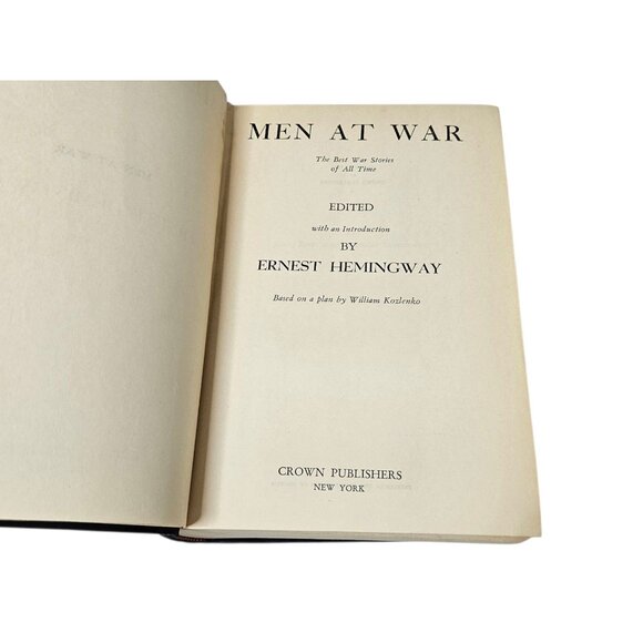 Men at War The Best War Stories of All Time Ernest Hemingway 1942 First Edition - Picture 4 of 15